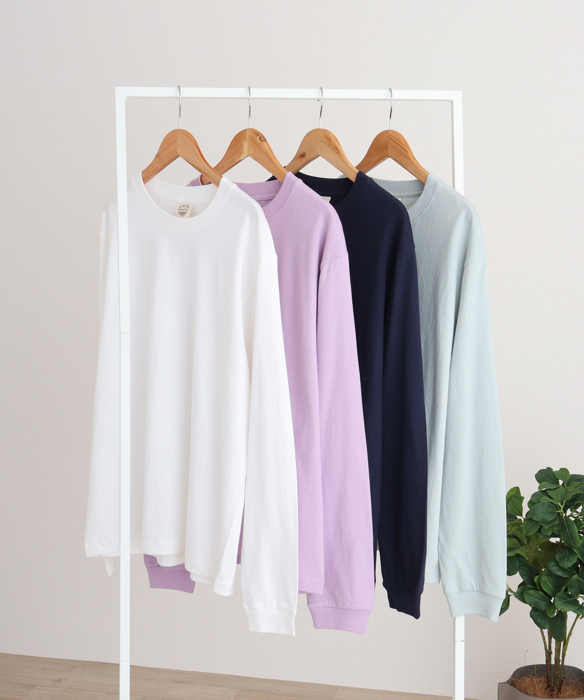 OGL-914 オーガニックコットンロングスリーブTシャツ（リブ有り